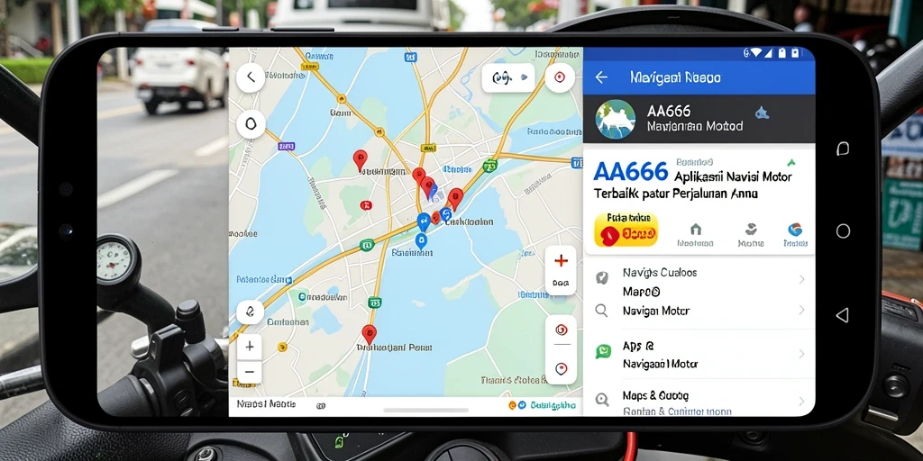 Tampilan antarmuka AA666 yang intuitif untuk Navigasi Motor.