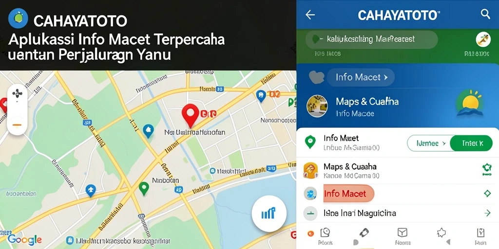 Tampilan antarmuka CAHAYATOTO dengan informasi kemacetan secara real-time.
