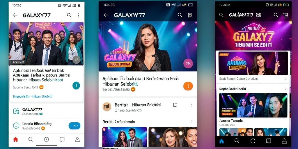 Tampilan antarmuka GALAXY77 yang menarik dan informatif.
