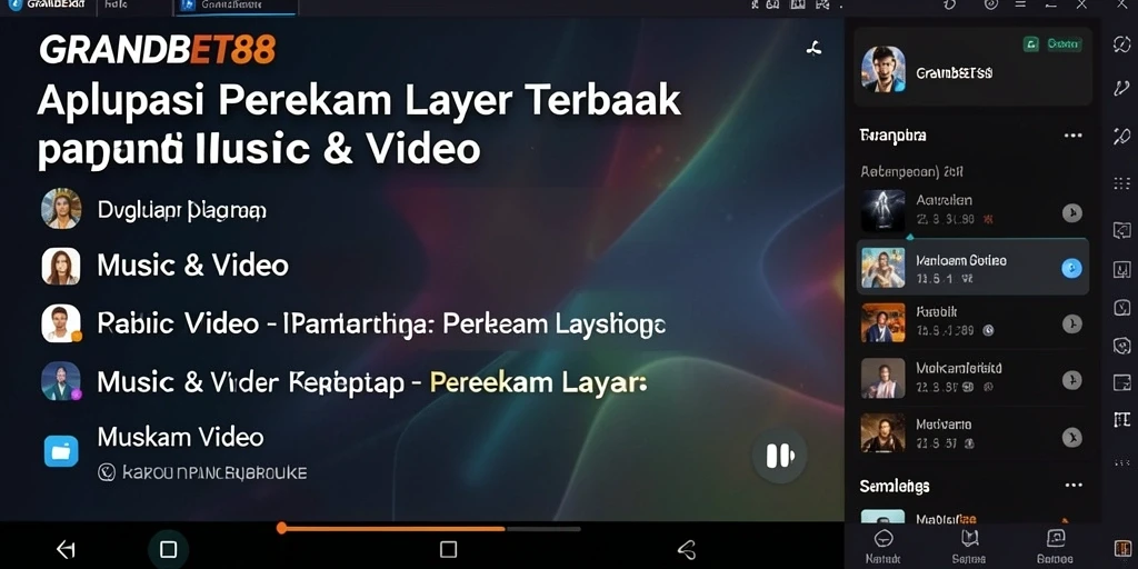 Antarmuka GRANDBET88 untuk perekaman layar yang intuitif.