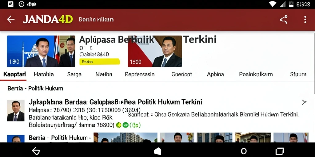 Tampilan antarmuka JANDA4D yang jelas dan informatif tentang politik hukum.