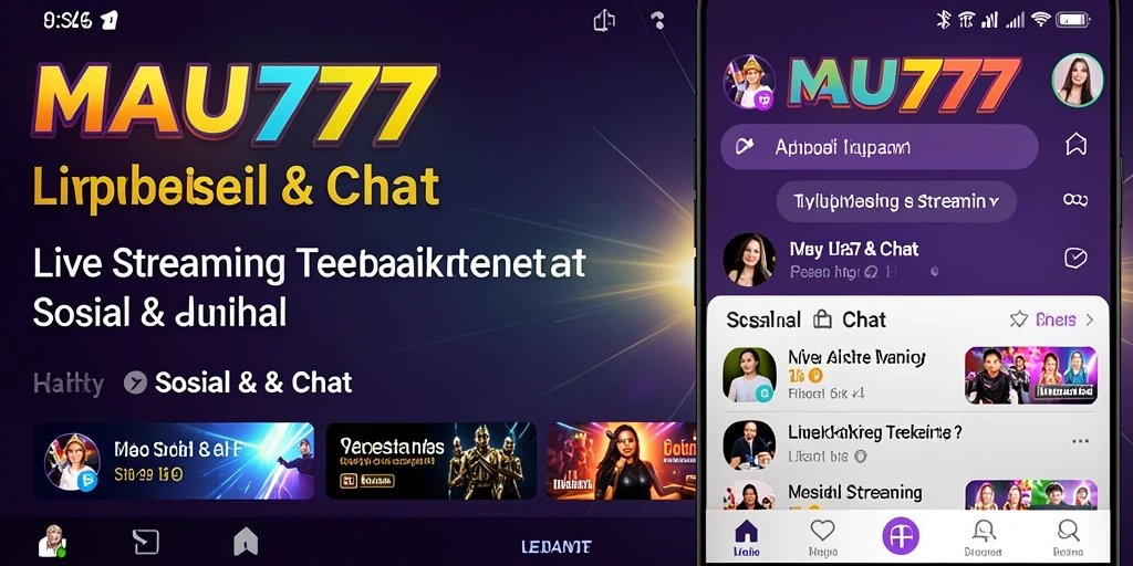 Antarmuka MAU777 saat Live Streaming yang interaktif dan menarik.