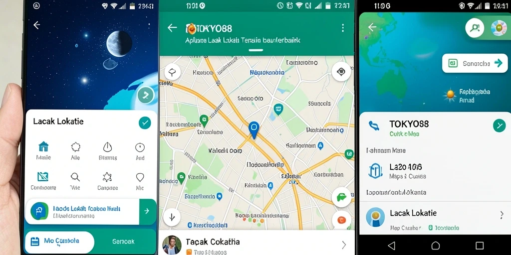 Antarmuka user-friendly aplikasi Lacak Lokasi TOKYO88 yang informatif.