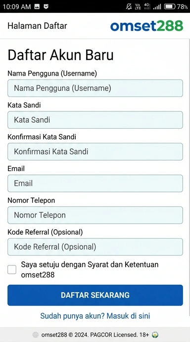 Panduan Mudah Membuat Akun Baru omset288